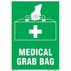 Medical First Aid Kit Sign in Portrait