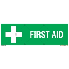 First Aid Safety Signs in Rectangle