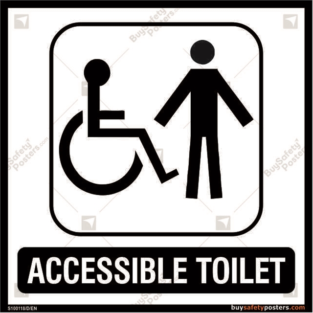Male Accessible Toilets Sticker All Sizes INFO49 Plastic Sign 