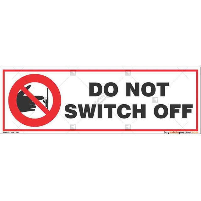 Switch Off Microscope Sign Switch Off Sign