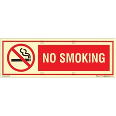 No Smoking glow Signboard in Rectangle
