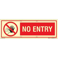 No Entry glow Signboard in Rectangle