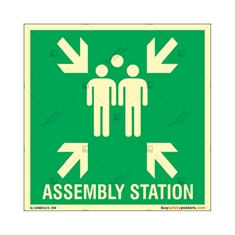 Assembly Station glow Sign in Square
