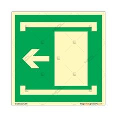 Emergency Exit glow Sign in Square