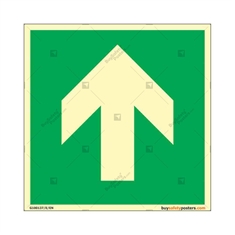 Upward Direction Glow Sign in Square