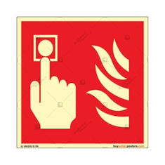 Fire Alarm Photo luminescent signs in Square