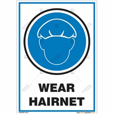Wear Hairnet Signs in Portrait
