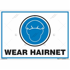 Wear Hairnet Sign in Landscape