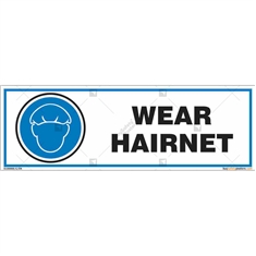 Wear Hairnet Sign in Rectangle