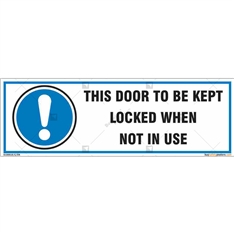 Door To Be Kept Locked Sign in Rectangle
