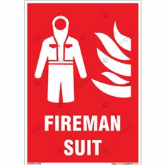Fireman Suit Sign in Portrait
