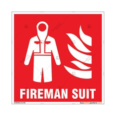 Fireman Suit Sign in Square