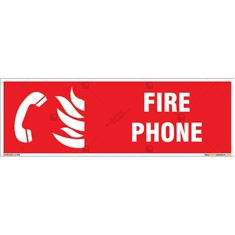 Fire Phone Sign in Rectangle