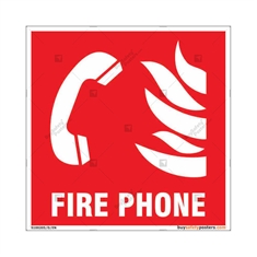 Fire Phone Sign in Square