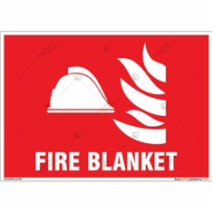 Fire Blanket Sign in Landscape