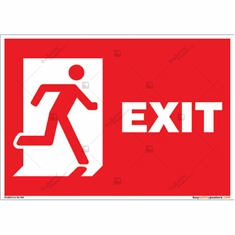 Exit Safety Sign in Landscape