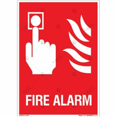 Fire Alarm Sign in Portrait