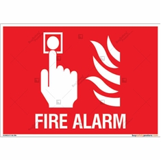 Fire Alarm Sign in Landscape