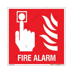 Fire Alarm Sign in Square
