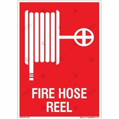 Fire Hose Reel Sign in Portrait
