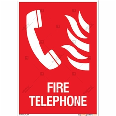 Fire Telephone Sign in Portrait