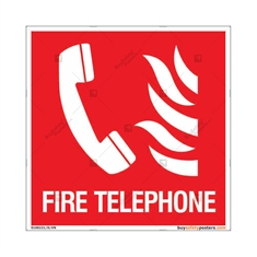 Fire Telephone Sign in Square