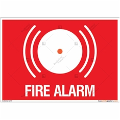 Fire Alarm Sign in Landscape