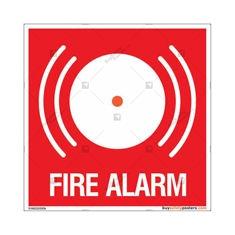 Fire Alarm Sign in Square