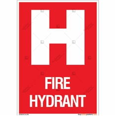 Fire Hydrant Sign in Portrait
