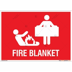 Fire Blanket Sign in Landscape