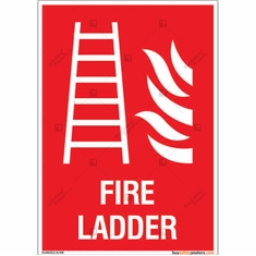 Fire Ladder Sign in Portrait