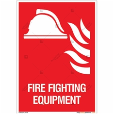 Fire Fighting Equipment Sign in Portrait