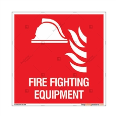 Fire Fighting Equipment Sign in Square