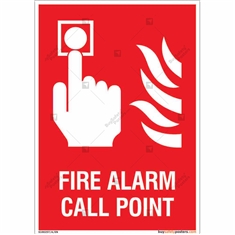 Fire Alarm Call Point Sign in Portrait