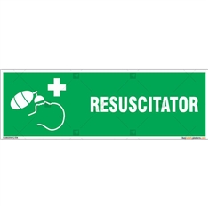 Resuscitator Sign in Rectangle