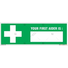 Your First Aider Name Sign in Rectangle