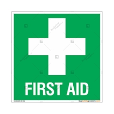 First Aid Safety Signs in Square