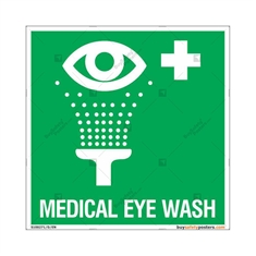 Medical Eye Wash Signs in Square