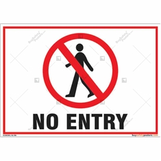 No Entry Sign in Landscape