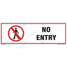 No Entry Sign in Rectangle