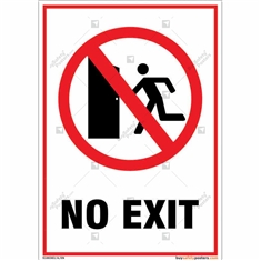 No Exit Sign in Portrait