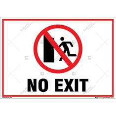 No Exit Sign in Landscape