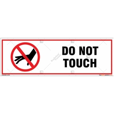 Do Not Touch Sign in Rectangle