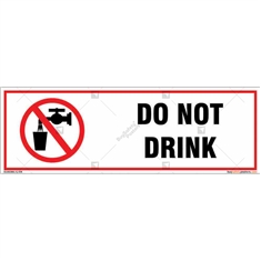 Do Not Drink Signs in Rectangle