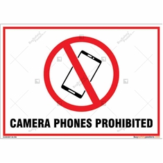 Camera Phones Prohibited Sign in Landscape