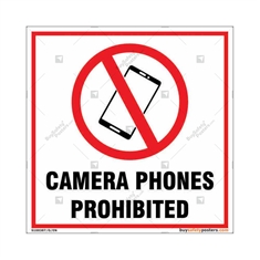 Camera Phones Prohibited Sign in Square