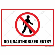 No Unauthorized Entry Sign in Landscape