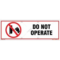 Do Not Operate Sign in Rectangle