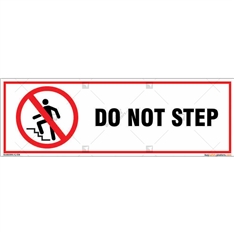Do Not Step Signs in Rectangle