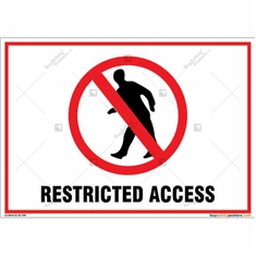 Restricted Access Sign in Landscape